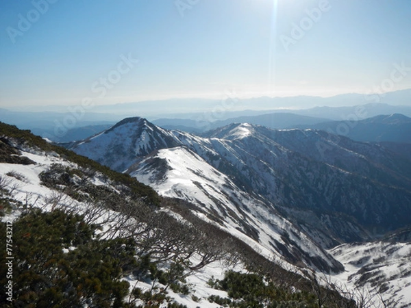Obraz 冬の大朝日岳の景色
