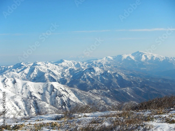 Obraz 冬の大朝日岳の景色