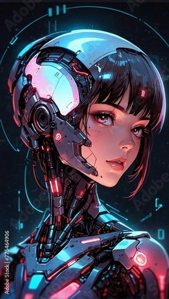 Fototapeta Virtual Visionary: Dreaming Tomorrow's Dreams. AI Generate 