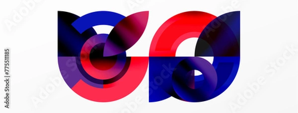 Fototapeta Circle geometric abstract vector background