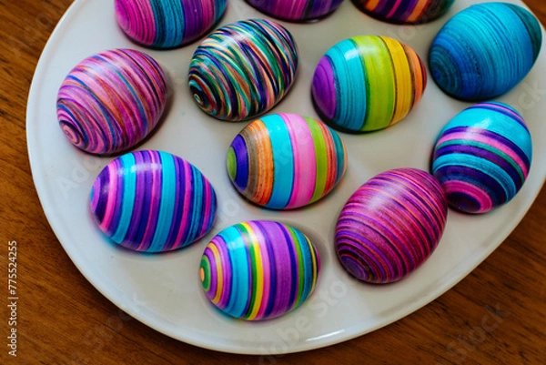 Obraz Colorful Easter Eggs - Easter Tradition