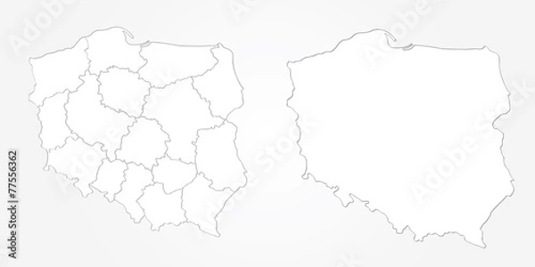 Fototapeta podział administracyjny polski, województwa