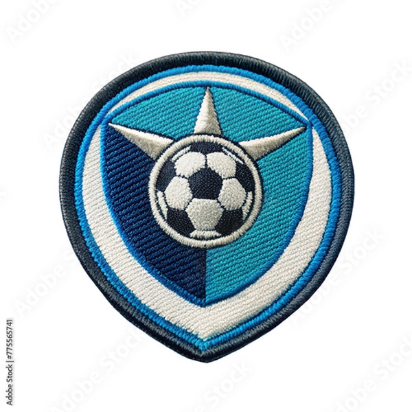 Fototapeta sports team logo embroidered patch badge isolated on transparent background