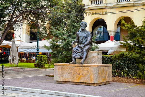 Obraz Греция. Салоники. Памятник Аристотелю