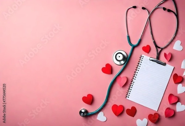 Fototapeta frame with hearts