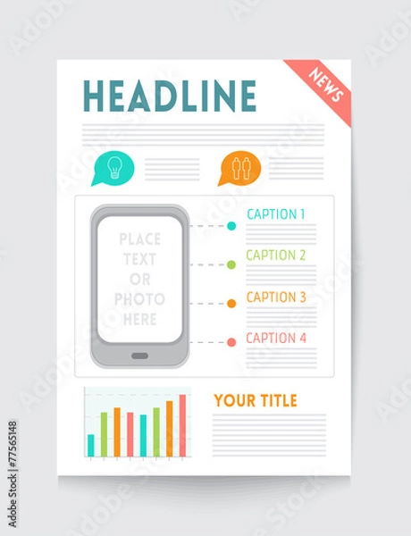 Obraz Brochure flat deisgn