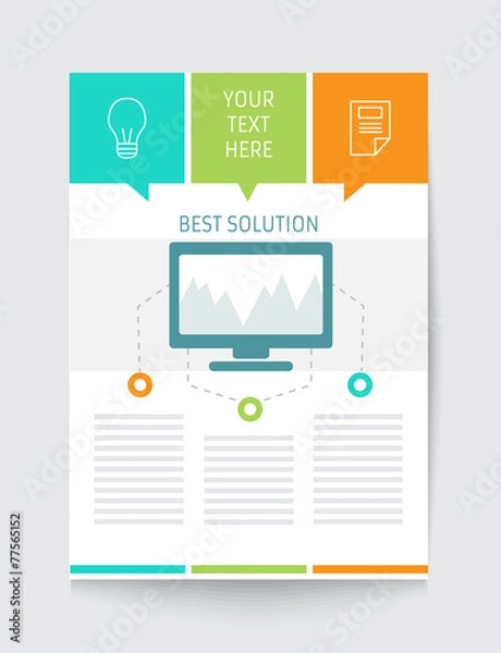 Obraz Brochure flat design