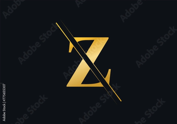 Fototapeta Z Letter Initial Logo Design And Vector Template