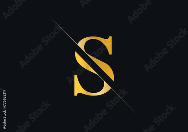 Fototapeta S Letter Initial Logo Design And Vector Template