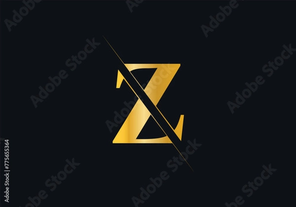 Fototapeta Z Letter Initial Logo Design And Vector Template