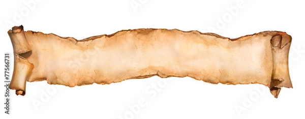 Fototapeta Vintage Paper Scroll na białym