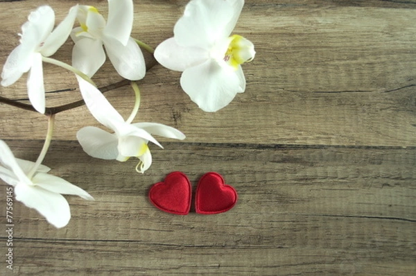 Obraz czerwone serduszka na walentynki