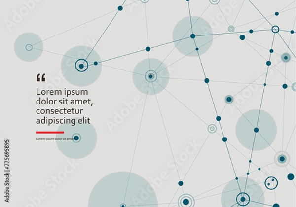 Fototapeta Abstract connection lines and dots. Business success concept. Internet technology. Vector connect line