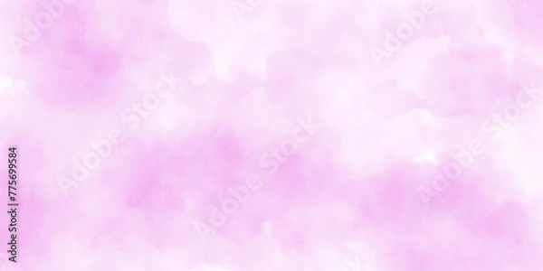Obraz 春のイメージのピンクのにじみのある水彩風背景　バナー