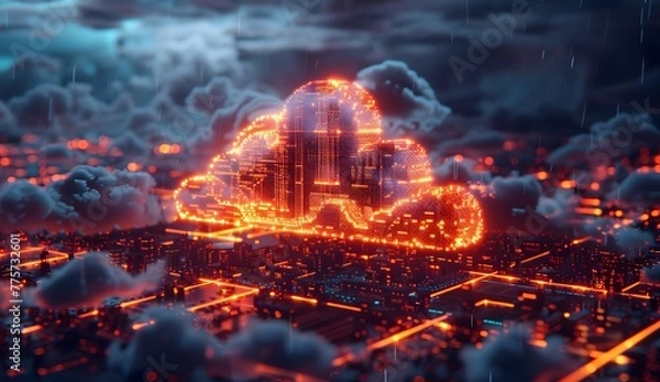 Fototapeta Data Protection, Cybersecurity, Generative AI