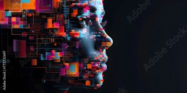 Fototapeta Data Protection, Cybersecurity, Generative AI