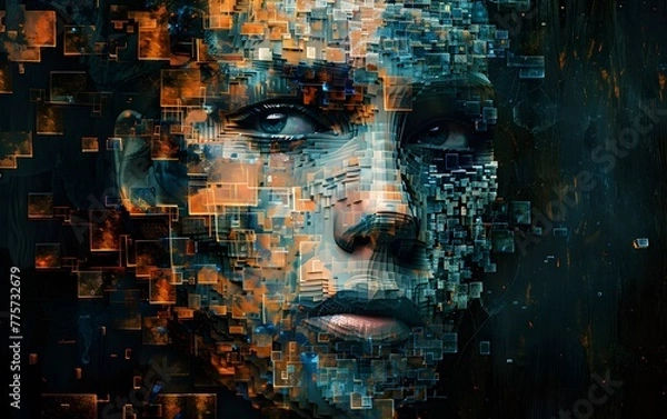 Fototapeta Data Protection, Cybersecurity, Generative AI