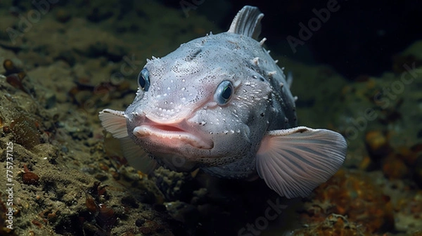 Obraz Small Adorable Blob Fish, generative AI