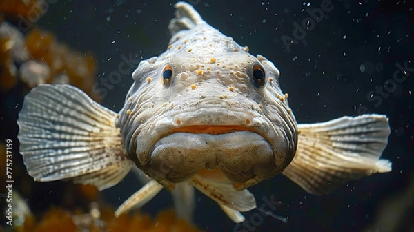 Fototapeta Rare Adorable Blob Fish, generative AI