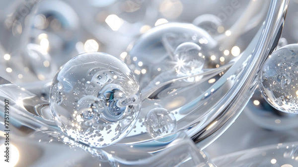 Fototapeta Plexiglass background for displaying cosmetics and beauty products.