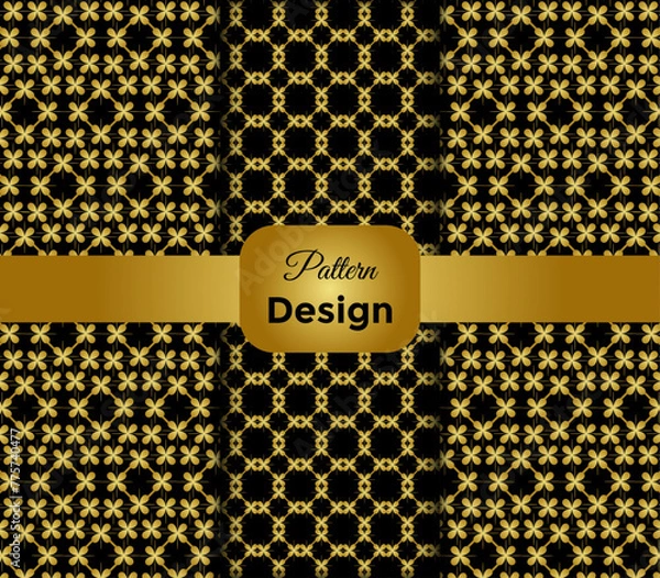 Obraz vector gold color pattern design template