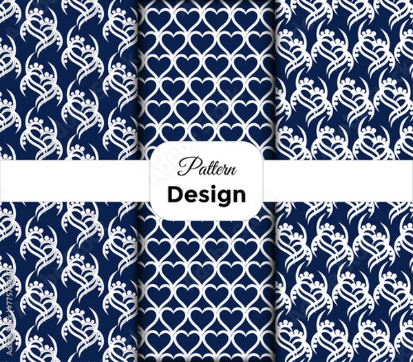 Obraz vector unique collection of seamless vector patterns design template.