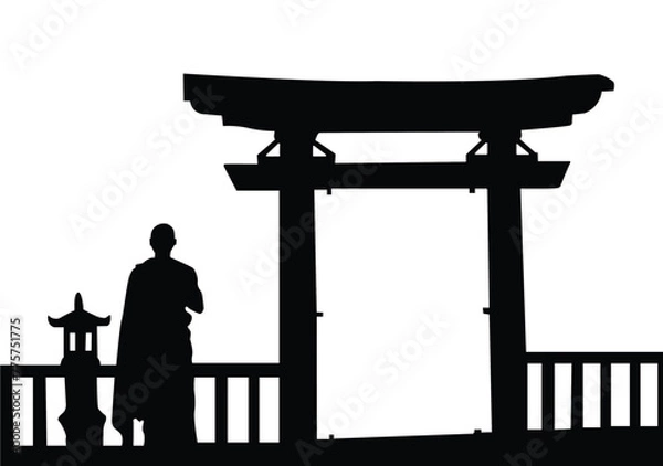 Obraz Asia Temple abstract background 