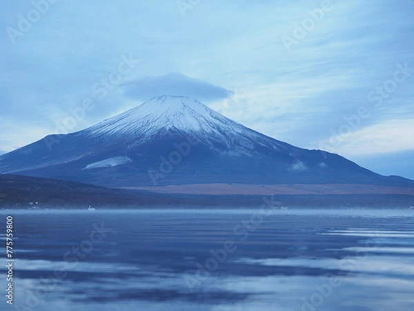 Obraz 富士山と、印象的な雲