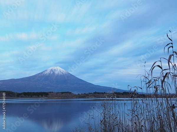 Obraz 富士山と、印象的な雲