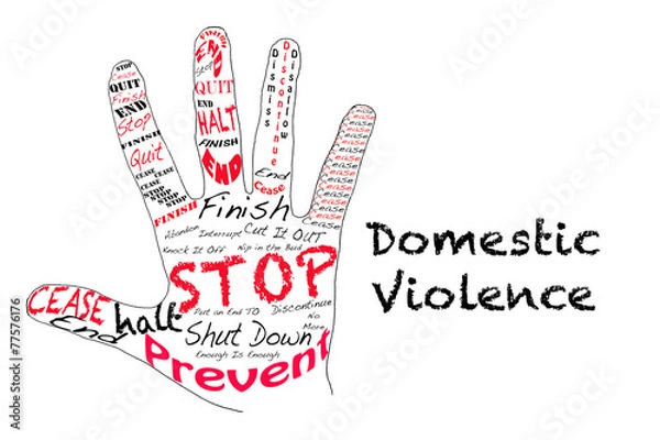 Fototapeta Powstrzymaj przemoc w rodzinie