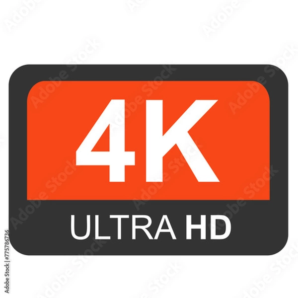 Fototapeta Red 4k HD resolution symbol