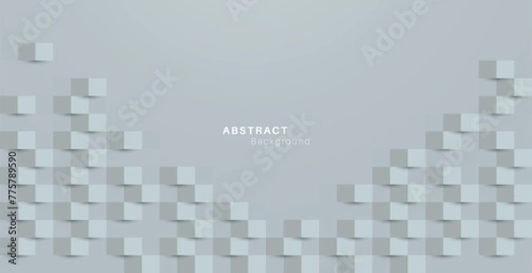 Fototapeta Abstract gray 3d background. Vector EPS 10