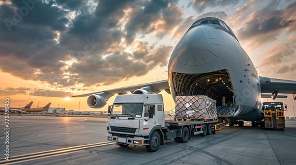 Obraz freight airplane loading 