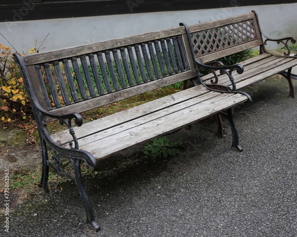 Obraz レトロなベンチ