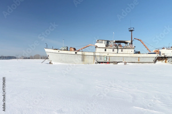 Obraz Decommissioned  river vessel
