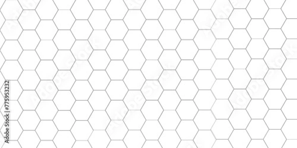 Fototapeta Abstract white background with hexagons . white Hexagonal Background Luxury White Pattern  seamless bright white abstract honeycomb background 3D Futuristic abstract geometric  mesh cell texture.