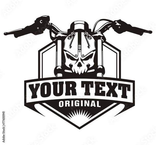 Obraz motorcycle skull vintage