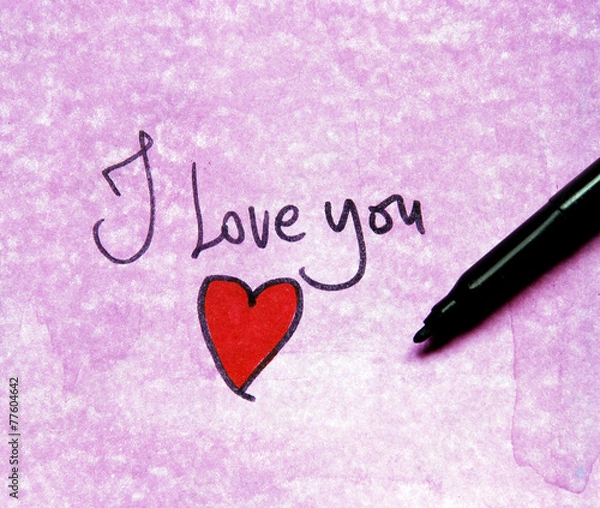 Obraz I love you message
