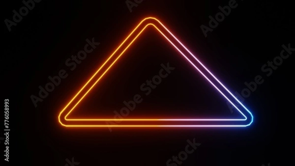 Fototapeta Abstract background with glowing lines, neon light frame wallpaper, neon light background.
