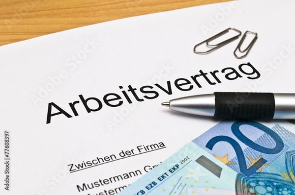 Fototapeta Arbeitsvertrag