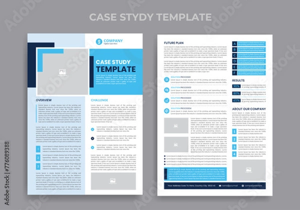 Obraz Case study template design