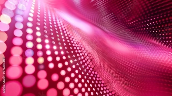 Fototapeta abstract gradient wave technology background with dots pattern. Network and technology concept.