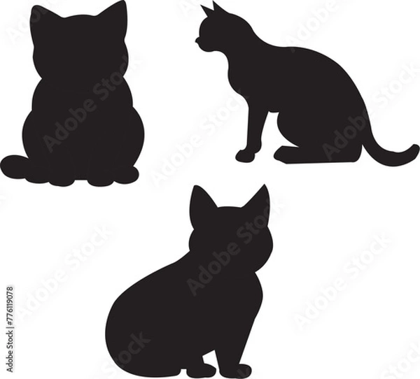 Obraz Silhouette Cat Vector