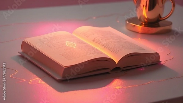 Obraz book with candle