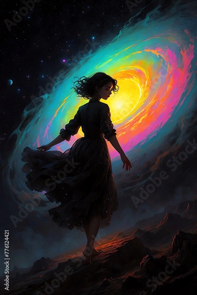 Obraz person in the desert