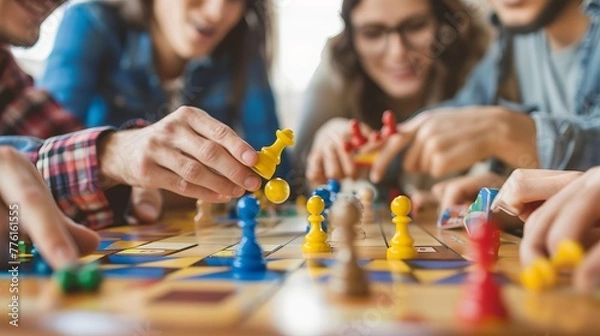 Obraz Friends Playing Board Games