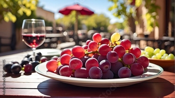Fototapeta grapes on the table