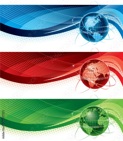 Obraz Globe banners