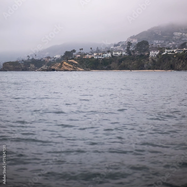 Obraz ocean cliffs and houses