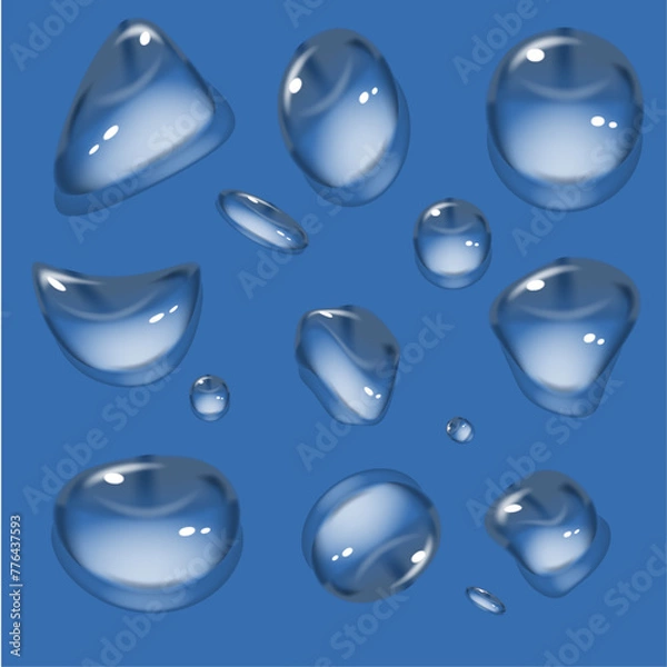 Fototapeta transparent liquid forms